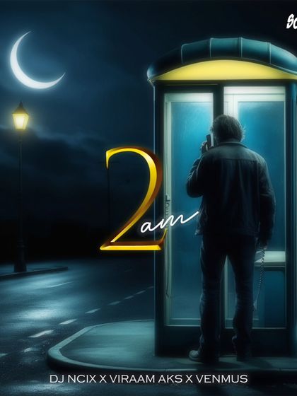 The cover art for '2 AM', a collaboration with Viraam AKS and Venmus. The visual perfectly captures the lonely, after-hours feeling of the song, which is a key part of my production philosophy.