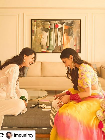 We are honored to see our artwork in the home of celebrities Mouni Roy and Disha Patani, where it serves as a backdrop for their special moments and celebrations.