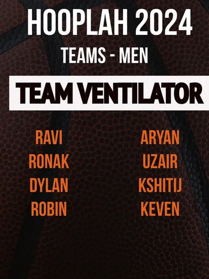 Introducing the men's teams for Hooplah '24: The Team Ventilator roster.