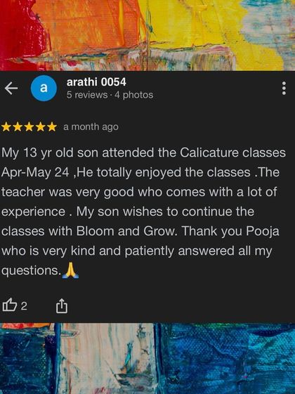 Bloom and Grow - Online Art & Craft Classes What Parents Are Saying photo 20