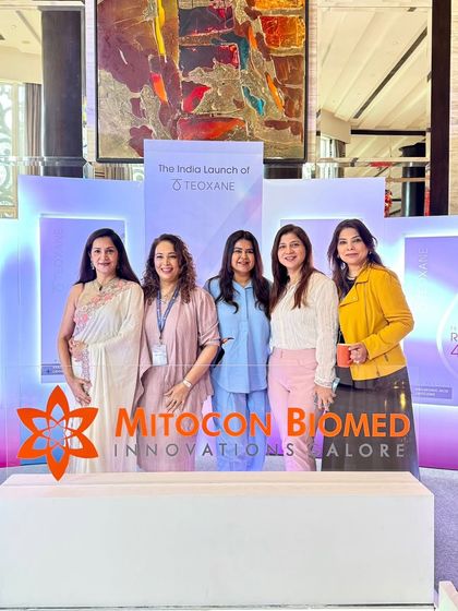 With a group of esteemed dermatologists at the Mitocon Biomed event for the launch of Teoxane in India.