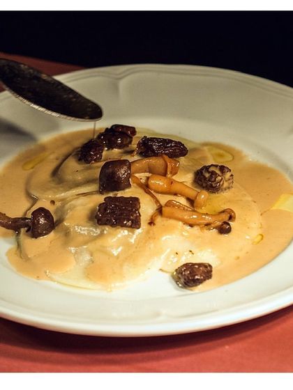 We love the earthy, rich flavors of mushrooms. Here is a gourmet mushroom ravioli dish, showcasing how we use this versatile ingredient to create culinary delights.