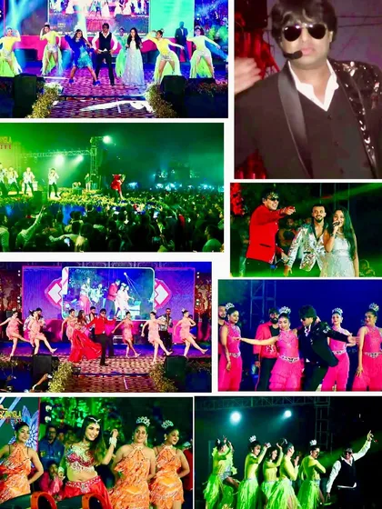 Another collage from the Nandigram Pally Utsav, showcasing different costumes and dance formations from our performance.