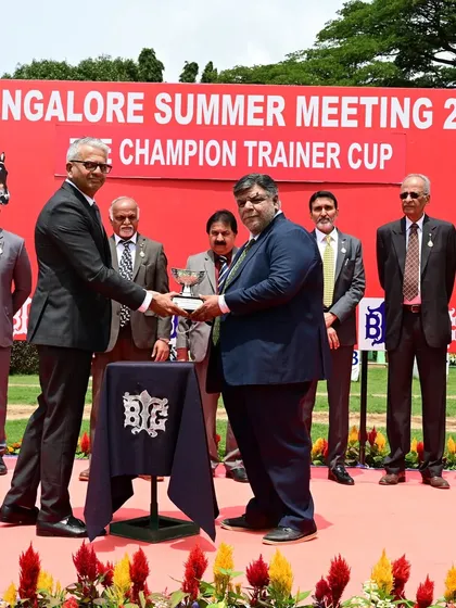 The Champion Trainer Cup presentation, another of our prestigious seasonal awards.