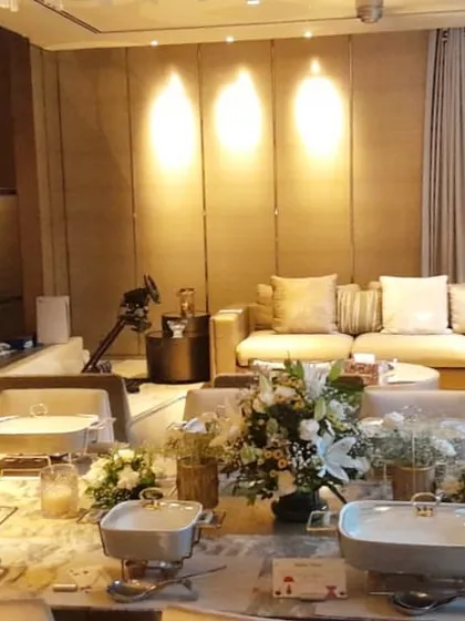 Elegance is my secret ingredient. This beautifully set table in a modern home shows my commitment to creating visual and culinary masterpieces.