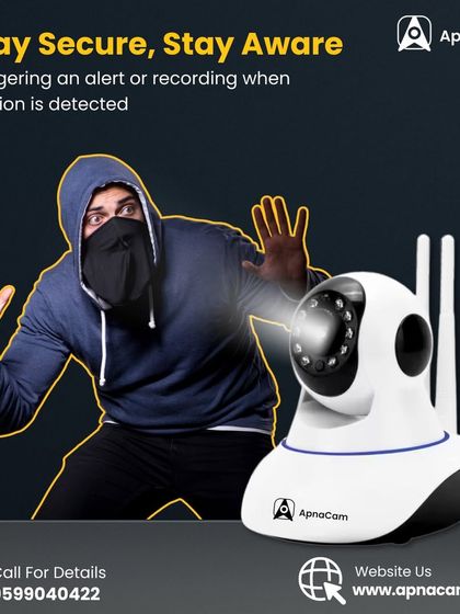 Stay secure, stay aware. Our double antenna camera triggers an alert and starts recording when motion is detected, helping you catch intruders.