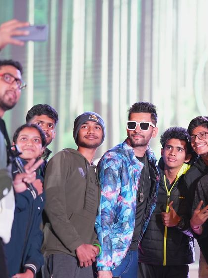 Another angle of the post-show selfie session. The audience is the heart of every event, and I love capturing these memories with them.