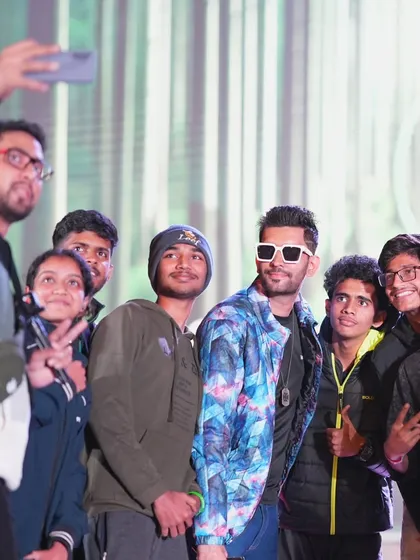 Another angle of the post-show selfie session. The audience is the heart of every event, and I love capturing these memories with them.