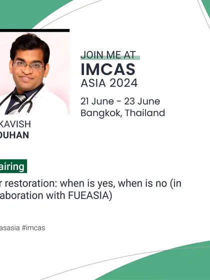 My announcement as chairperson for the hair restoration session at IMCAS Asia 2024.
