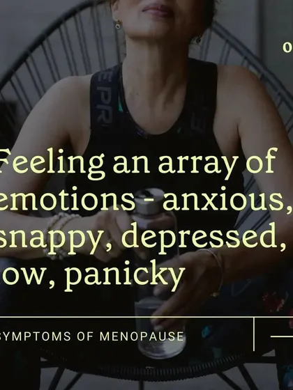 This post highlights the emotional fluctuations that can occur during menopause.