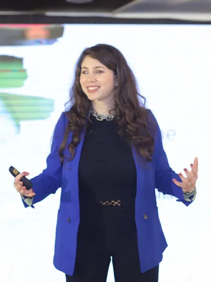 A powerful first impression is the first step to effective communication. Here I am on stage, sharing insights on how to build confidence and connect with any audience, whether it's in a boardroom or at a conference.