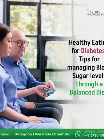 For managing conditions like diabetes, a balanced diet is non-negotiable. We guide patients on healthy eating habits to help manage blood sugar levels naturally, as seen here with a patient checking their levels.