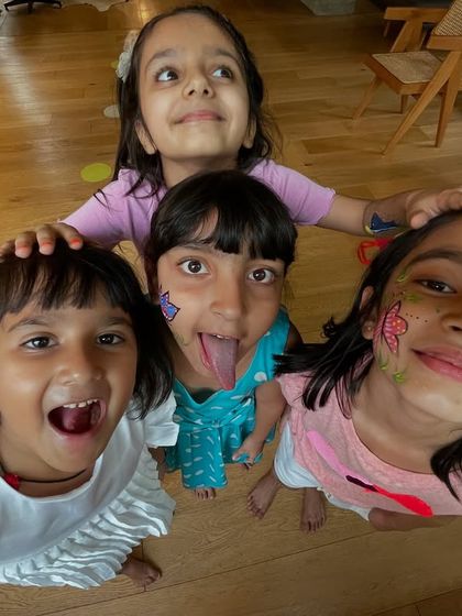 More happy faces from one of our kids' batches. The friendships and bonds formed in our classes are just as important as the dance steps.