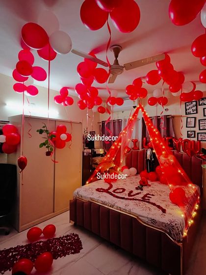 Sukh Decor - Romantic Surprise Decoration Romantic Bedroom Surprises photo 22