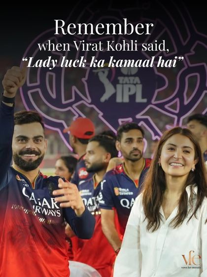 Remember when Virat Kohli gave credit to his "lady luck"? It shows a partnership where success is shared and celebrated together.