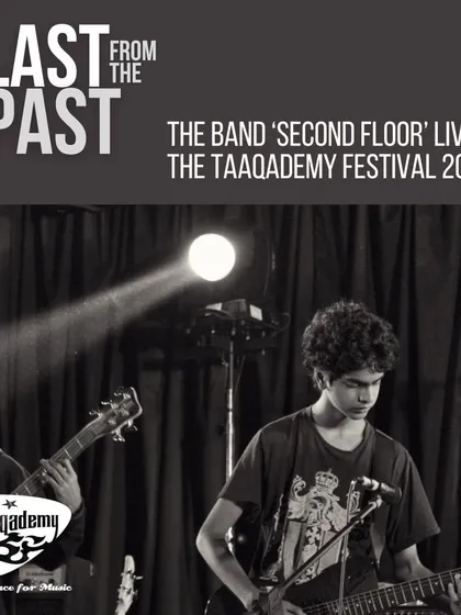 This one's from our first big festival over 11 years ago! The band 'Second Floor' live on stage in 2013. It's a reminder of all the great bands and musicians who have been part of our story.