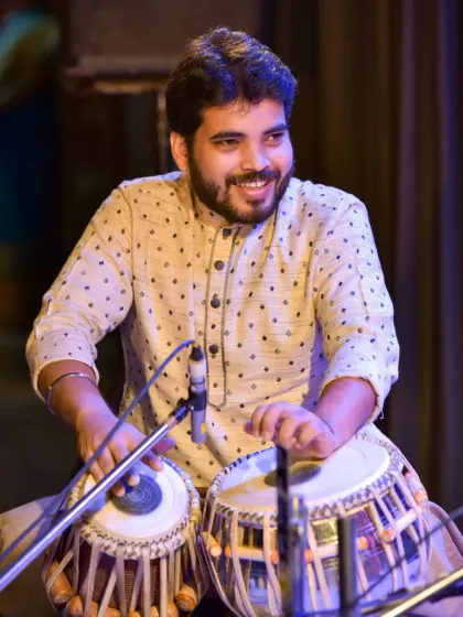 Another candid shot from a concert in Kolkata. The focus and concentration required for a performance is immense.