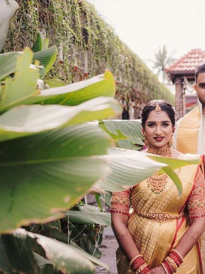 Reminiscing about Supritha and Charan's beautiful wedding. Her traditional makeup and attire look stunning in these professional shots, capturing the elegance of their special day.