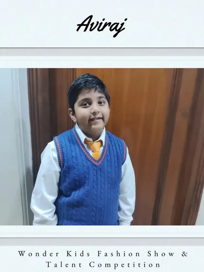 Welcome aboard, Aviraj. His smart school-style outfit shows that style can be found everywhere.