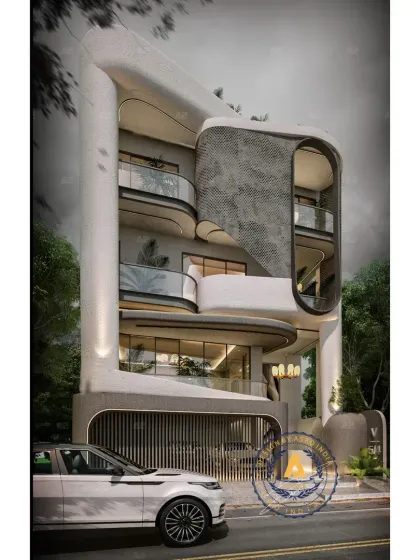 For this residence in DLF Phase 3, we used parametric tools to create a home that feels alive. The design features gentle curves, smooth edges, and organic transitions that bring in more light and encourage natural ventilation.