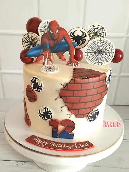 I’ve been baking for Vedant’s birthdays for years, and for his latest, he wanted a Spiderman cake. To make it extra special, I designed this no-fondant, cookies and cream cake with an exposed brick effect and dynamic Spidey details. It was a huge hit and disappeared in minutes!