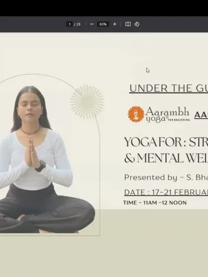 This is the title slide for our comprehensive workshop on Yoga for Stress Management and Mental Wellness. My aim is to provide practical, accessible tools for finding balance in a demanding world.