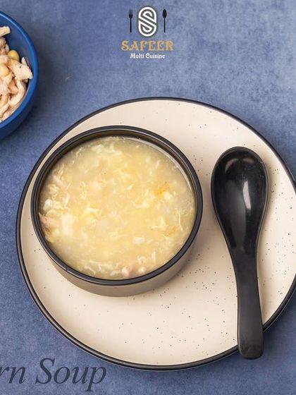 A simple and comforting choice, our Sweet Corn Soup. It's a creamy and slightly sweet soup made with fresh corn and vegetables.