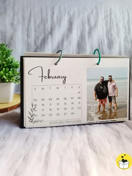 A look at the February page of a custom photo calendar. It's a great way to celebrate moments with friends and family.