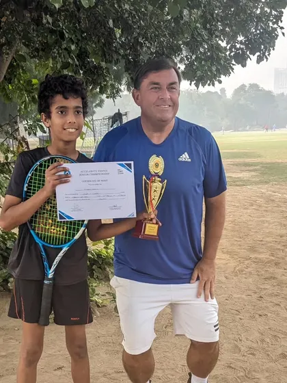 The winner of our U10 Boys event at the Accelerate Tennis Junior Championship.