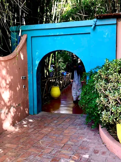 The Jardin Majorelle in Morocco is a place full of history, color, and life. The bold color blocking of Majorelle Blue against terracotta and vibrant yellow is an unforgettable experience and a huge inspiration for using color fearlessly.