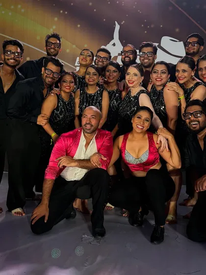 Our team, our family. Posing together after our performance at the Pune International Dance Congress. These are the moments we cherish.