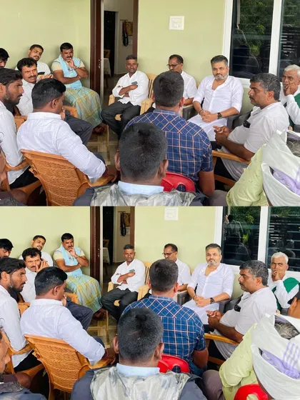 A meeting with like-minded individuals at Vamshi Farm House, within the Malligar and Hirur Zilla Panchayat jurisdiction. We gathered to discuss local development strategies and community initiatives.