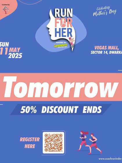 Last chance. The 50% discount for Run For Her 2025 ends tomorrow.