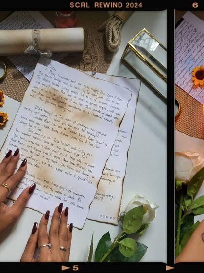 A final look at the handwritten letter, showing my hand with the heart tattoo next to the finished product. It’s a reminder that every piece is made from the heart.
