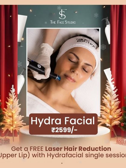 This Christmas, treat yourself with a HydraFacial session and receive a complimentary laser hair reduction for the upper lip. It's a perfect festive indulgence.