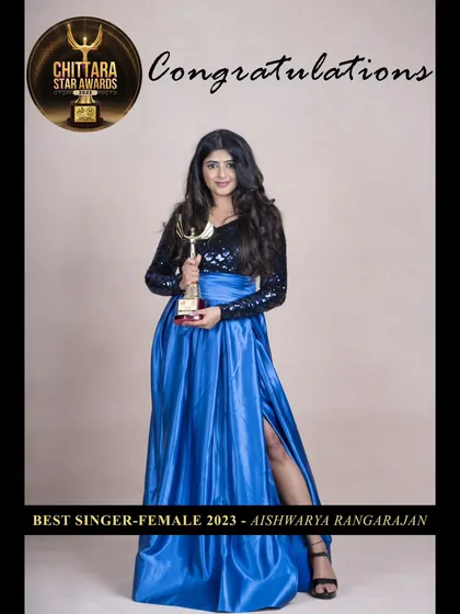 Feeling incredibly blessed and grateful to have received the Chittara Star Award for Best Female Singer. It's moments like these that fuel my passion and remind me of the love and support I get from all of you.