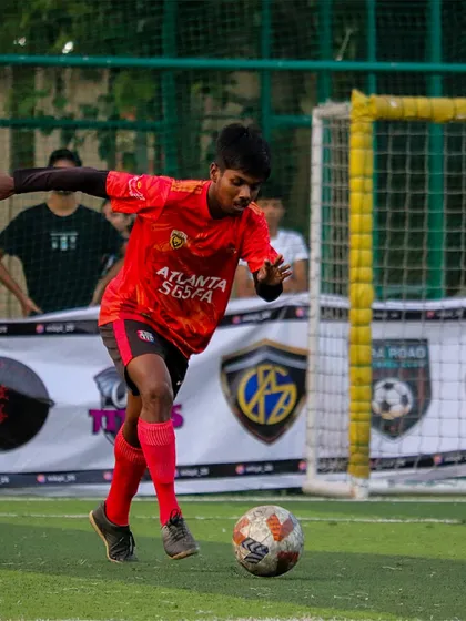 A young player from our U18 squad focused on the ball, looking to create an opportunity in the MBPL.