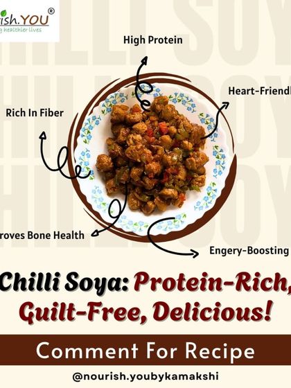 My Chilli Soya recipe is a guilt-free indulgence that's high in plant-based protein and fiber. It's a delicious and heart-friendly meal that also improves bone health and boosts energy.