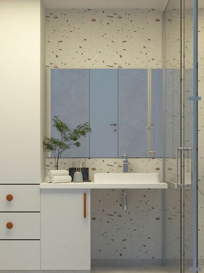 Aakriti Saraf Design - Full-Service Residential Interior Design Modern Bathroom Sanctuaries photo 17