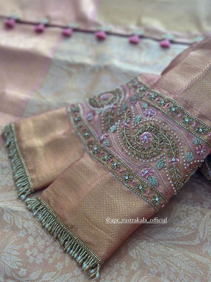 The fine detail of the threadwork and beadwork is visible here.