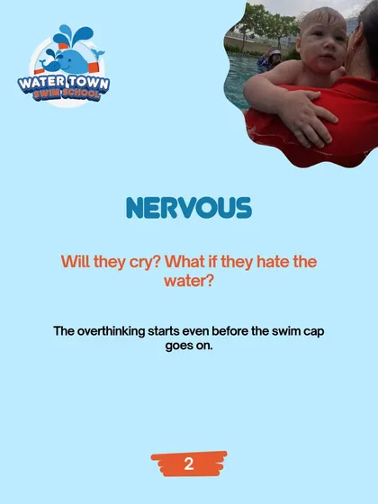 It is completely normal for a child to be nervous at first. This collection shows the emotional journey many of our families experience, from initial apprehension to the proud moment they float, splash, and swim all by themselves. We are here to support you and your child every step of the way.