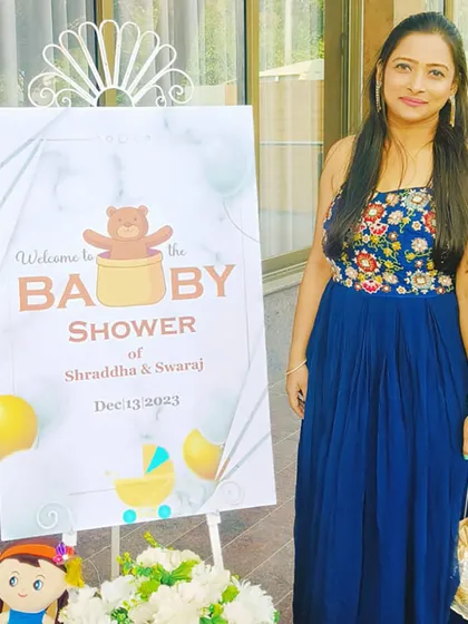 Ready to host the baby shower for Shraddha and Swaraj. From the welcome sign to the decor, every detail is planned to shower the mom-to-be with love and create a beautiful memory.
