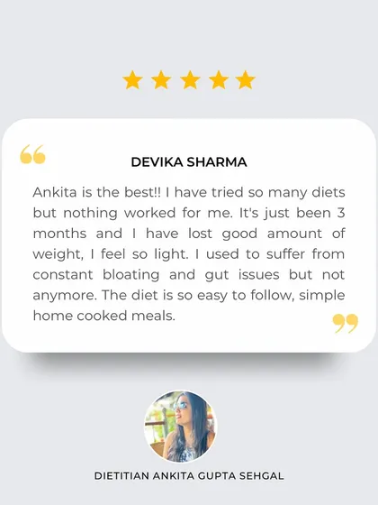 Devika's experience shows how the right plan can succeed where others have failed. After trying many diets, she found success with my simple, home-cooked meal plans that resolved her bloating and gut issues.