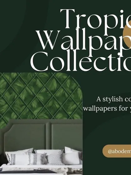 Bring a touch of paradise into your bedroom with our tropical wallpaper collection. This design features lush, deep green leaves, creating a serene and relaxing atmosphere perfect for a personal sanctuary.
