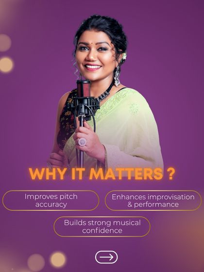 Why does ear training matter? This image explains that it improves your pitch accuracy, enhances your ability to improvise, and builds strong musical confidence.