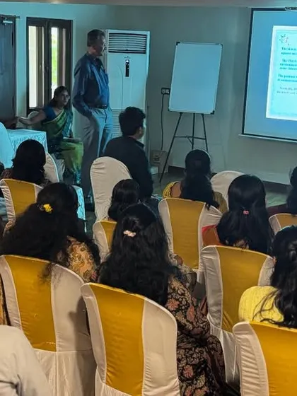 Another shot from our CME on Ayurvedic management of skin conditions. We invest in our doctors' knowledge to ensure our patients receive the most effective and informed care.