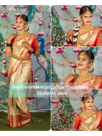 Surabhi's Makeup Studio & Academy - Professional Makeup & Hairstyling Courses Student Portfolios: Traditional South Indian Brides photo 6