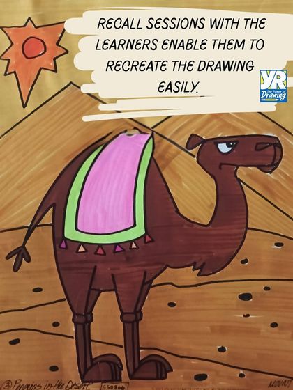 We build recall sessions into our curriculum, which enables learners to practice and internalize the steps so they can easily recreate the drawing on their own.