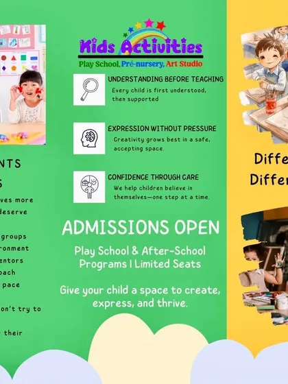 This graphic explains the core principles of my approach. I focus on small, personalized groups and a calm environment because I believe in expression without pressure and building confidence through care. My goal is not to change children, but to help them discover and grow their unique strengths.