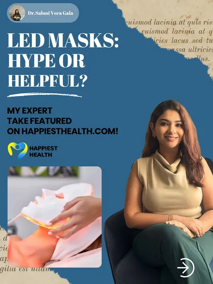 I was recently featured on HappiestHealth.com to discuss whether the viral trend of LED masks is hype or helpful. As a dermatologist, I believe in educating the public on the science behind these devices.